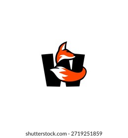 Elegant fox Letter W shape, creating a smooth and stylish logo for premium branding and creative design