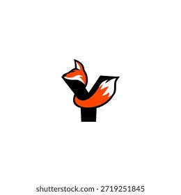 Elegante Fuchs Letter Y Form, Schaffung eines glatten und stilvollen Logo für Premium-Branding und kreatives Design