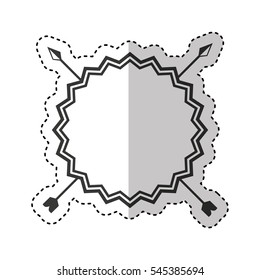 elegant frame with arrows vector illustration design