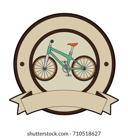 elegant frame with bicycle vehicle