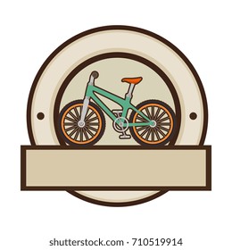 elegant frame with bicycle vehicle