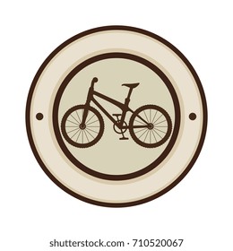 elegant frame with bicycle vehicle