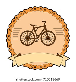 elegant frame chain with bicycle vehicle