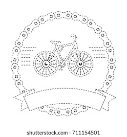 elegant frame chain with bicycle vehicle