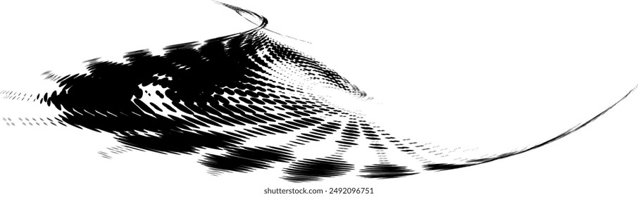An elegant frame of concentric shifted dots or globules. Place for copying text. For logo, trademark, emblem. Vector.