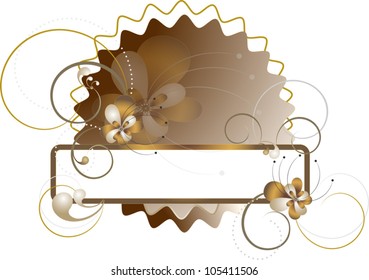 Elegant frame decorated with flowers and beads