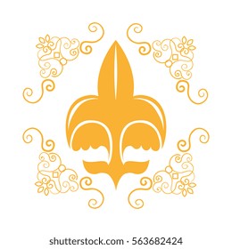 elegant frame decorative icon