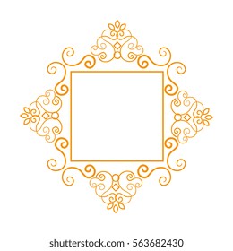 elegant frame decorative icon