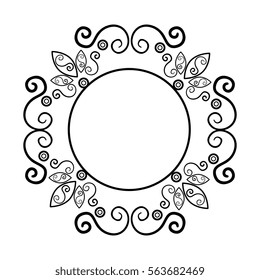 elegant frame decorative icon