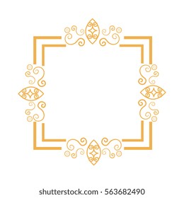 elegant frame decorative icon