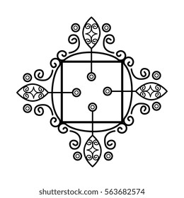 elegant frame decorative icon