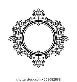 elegant frame decorative icon