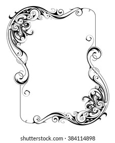 Elegant frame design with floral elements. Good for invitation and wedding cards