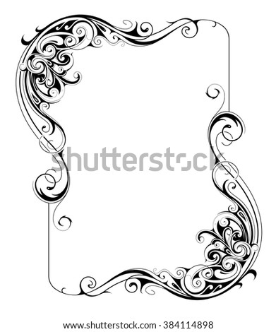 Elegant frame design with floral elements. Good for invitation and wedding cards