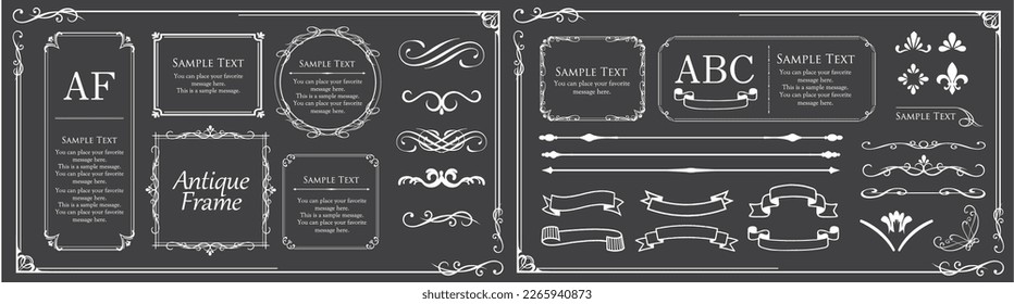elegant frame. design template. A set of gorgeous frames.