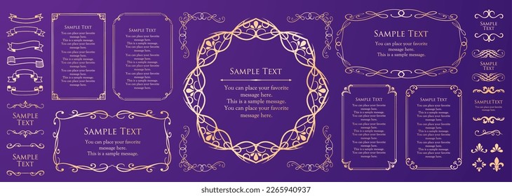 elegant frame. design template. A set of gorgeous frames.