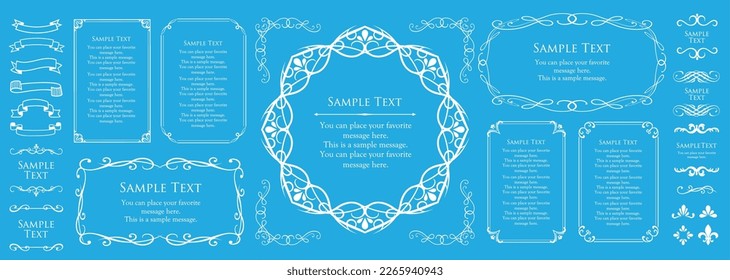 elegant frame. design template. A set of gorgeous frames.