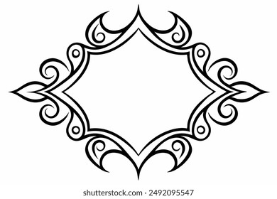 Elegant Frame Design with White Background, Vector Illustration, Cartoons, Clipart, Line Art, Elegant frame design vector with white background, perfect for illustrations, cartoons, clipart, and line 