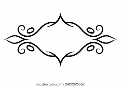 Elegant Frame Design with White Background, Vector Illustration, Cartoons, Clipart, Line Art, Elegant frame design vector with white background, perfect for illustrations, cartoons, clipart, and line 
