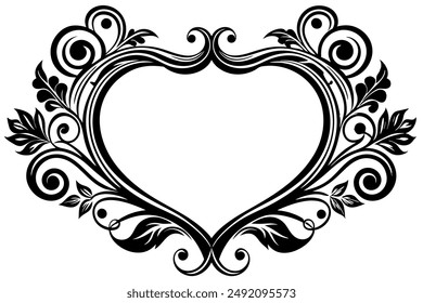 Elegant Frame Design with White Background, Vector Illustration, Cartoons, Clipart, Line Art, Elegant frame design vector with white background, perfect for illustrations, cartoons, clipart, and line 