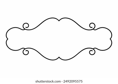 Elegant Frame Design with White Background, Vector Illustration, Cartoons, Clipart, Line Art, Elegant frame design vector with white background, perfect for illustrations, cartoons, clipart, and line 