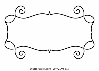 Elegant Frame Design with White Background, Vector Illustration, Cartoons, Clipart, Line Art, Elegant frame design vector with white background, perfect for illustrations, cartoons, clipart, and line 
