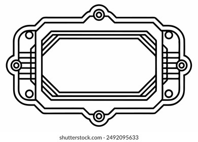 Elegant Frame Design with White Background, Vector Illustration, Cartoons, Clipart, Line Art, Elegant frame design vector with white background, perfect for illustrations, cartoons, clipart, and line 