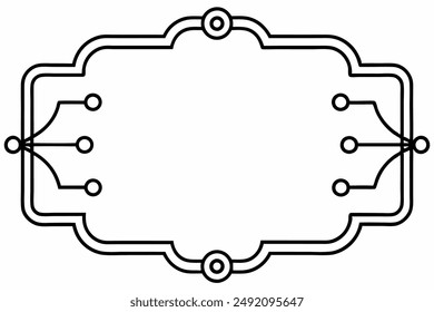Elegant Frame Design with White Background, Vector Illustration, Cartoons, Clipart, Line Art, Elegant frame design vector with white background, perfect for illustrations, cartoons, clipart, and line 
