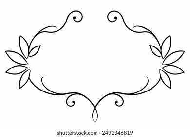 Elegant Frame Design with White Background, Vector Illustration, Cartoons, Clipart, Line Art, Elegant frame design vector with white background, perfect for illustrations, cartoons, clipart, and line 