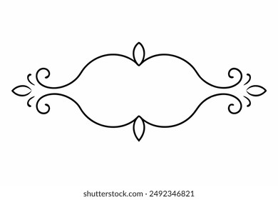 Elegant Frame Design with White Background, Vector Illustration, Cartoons, Clipart, Line Art, Elegant frame design vector with white background, perfect for illustrations, cartoons, clipart, and line 