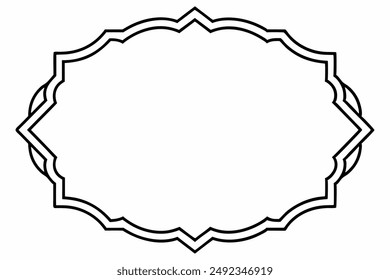 Elegant Frame Design with White Background, Vector Illustration, Cartoons, Clipart, Line Art, Elegant frame design vector with white background, perfect for illustrations, cartoons, clipart, and line 