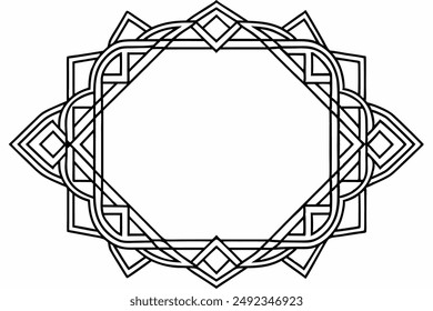 Elegant Frame Design with White Background, Vector Illustration, Cartoons, Clipart, Line Art, Elegant frame design vector with white background, perfect for illustrations, cartoons, clipart, and line 