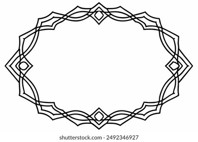 Elegant Frame Design with White Background, Vector Illustration, Cartoons, Clipart, Line Art, Elegant frame design vector with white background, perfect for illustrations, cartoons, clipart, and line 