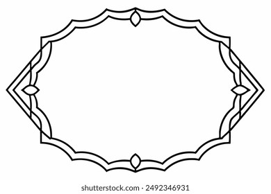 Elegant Frame Design with White Background, Vector Illustration, Cartoons, Clipart, Line Art, Elegant frame design vector with white background, perfect for illustrations, cartoons, clipart, and line 
