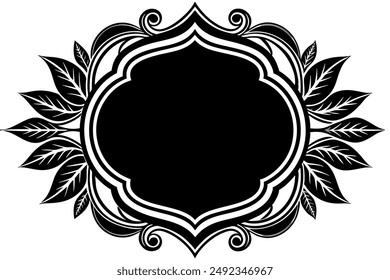 Elegantes Rahmendesign mit weißem Hintergrund, Vektorillustration, Cartoons, Clipart, Line Art, Elegante Rahmendesign-Vektorgrafik mit weißem Hintergrund, ideal für Illustrationen, Cartoons, Clipart und Linie 