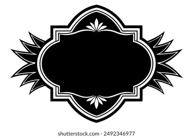 Elegant Frame Design with White Background, Vector Illustration, Cartoons, Clipart, Line Art, Elegant frame design vector with white background, perfect for illustrations, cartoons, clipart, and line 