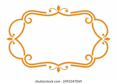 Elegant Frame Design with White Background, Vector Illustration, Cartoons, Clipart, Line Art, Elegant frame design vector with white background, perfect for illustrations, cartoons, clipart, and line 