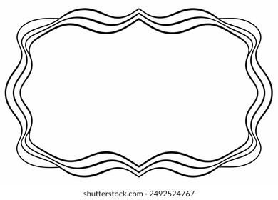 Elegant Frame Design with White Background, Vector Illustration, Cartoons, Clipart, Line Art, Elegant frame design vector with white background, perfect for illustrations, cartoons, clipart, and line 