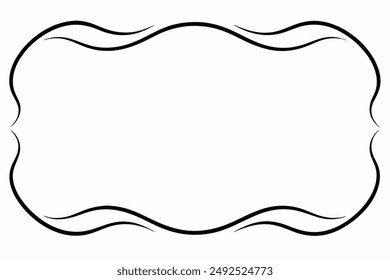 Elegant Frame Design with White Background, Vector Illustration, Cartoons, Clipart, Line Art, Elegant frame design vector with white background, perfect for illustrations, cartoons, clipart, and line 