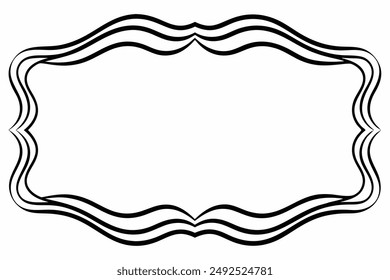 Elegant Frame Design with White Background, Vector Illustration, Cartoons, Clipart, Line Art, Elegant frame design vector with white background, perfect for illustrations, cartoons, clipart, and line 