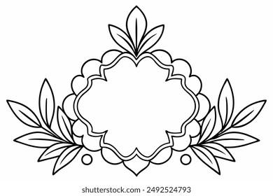 Elegant Frame Design with White Background, Vector Illustration, Cartoons, Clipart, Line Art, Elegant frame design vector with white background, perfect for illustrations, cartoons, clipart, and line 