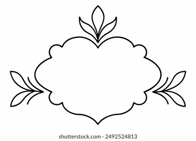 Elegant Frame Design with White Background, Vector Illustration, Cartoons, Clipart, Line Art, Elegant frame design vector with white background, perfect for illustrations, cartoons, clipart, and line 