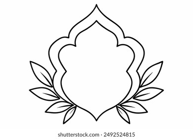 Elegant Frame Design with White Background, Vector Illustration, Cartoons, Clipart, Line Art, Elegant frame design vector with white background, perfect for illustrations, cartoons, clipart, and line 