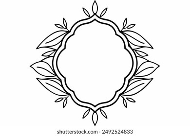 Elegant Frame Design with White Background, Vector Illustration, Cartoons, Clipart, Line Art, Elegant frame design vector with white background, perfect for illustrations, cartoons, clipart, and line 