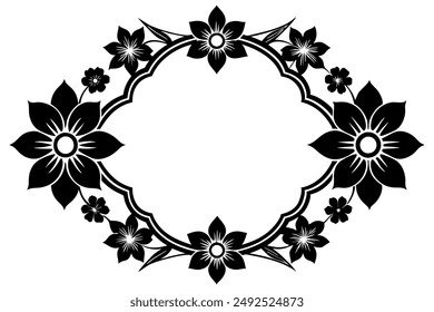 Elegant Frame Design with White Background, Vector Illustration, Cartoons, Clipart, Line Art, Elegant frame design vector with white background, perfect for illustrations, cartoons, clipart, and line 