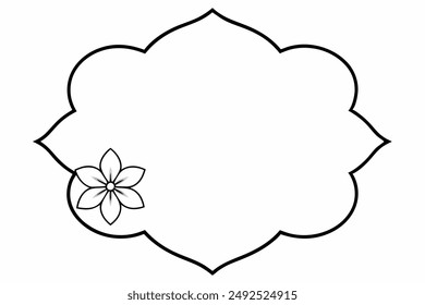 Diseño de marco elegante con fondo blanco, Ilustración vectorial, dibujos animados, Clipart, arte de línea, Vector de diseño de marco elegante con fondo blanco, perfecto para ilustraciones, dibujos animados, Clipart y línea 