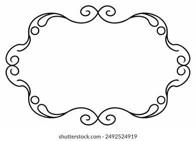 Elegant Frame Design with White Background, Vector Illustration, Cartoons, Clipart, Line Art, Elegant frame design vector with white background, perfect for illustrations, cartoons, clipart, and line 