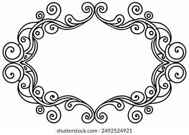 Elegant Frame Design with White Background, Vector Illustration, Cartoons, Clipart, Line Art, Elegant frame design vector with white background, perfect for illustrations, cartoons, clipart, and line 