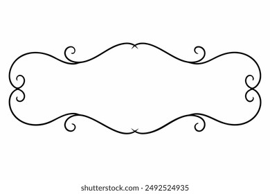 Elegant Frame Design with White Background, Vector Illustration, Cartoons, Clipart, Line Art, Elegant frame design vector with white background, perfect for illustrations, cartoons, clipart, and line 