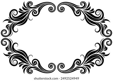 Elegant Frame Design with White Background, Vector Illustration, Cartoons, Clipart, Line Art, Elegant frame design vector with white background, perfect for illustrations, cartoons, clipart, and line 